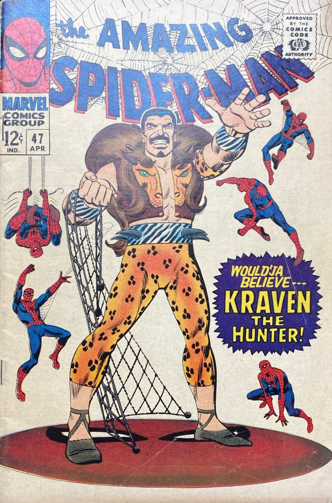 Marvel Comics Amazing Spider-man #47 Silver Age 1967 Kraven the Hunter