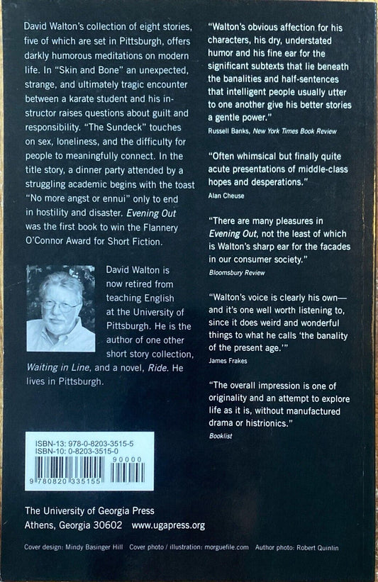 Evening Out: Stories by David Walton 1983 University of Georgia Press Paperback