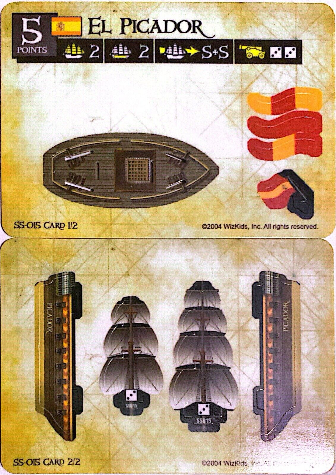 WizKids Pirates CSG of the Spanish Main SS-015 El Picador Unpunched