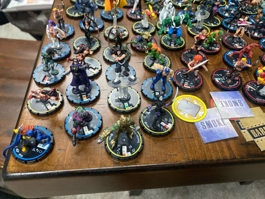 Large Lot 275 WizKids Heroclix Marvel DC Independent Hellboy Batman Rings