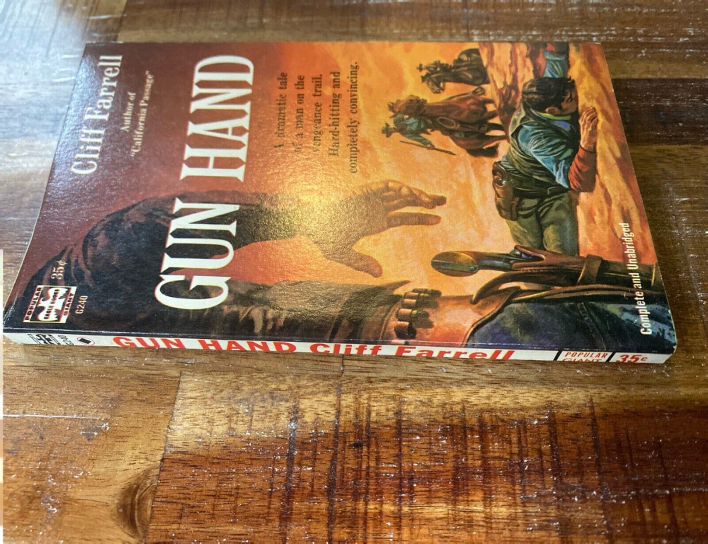 Gun Hand by Cliff Farrell 1958 Popular Library Eagle Books G240 Paperback