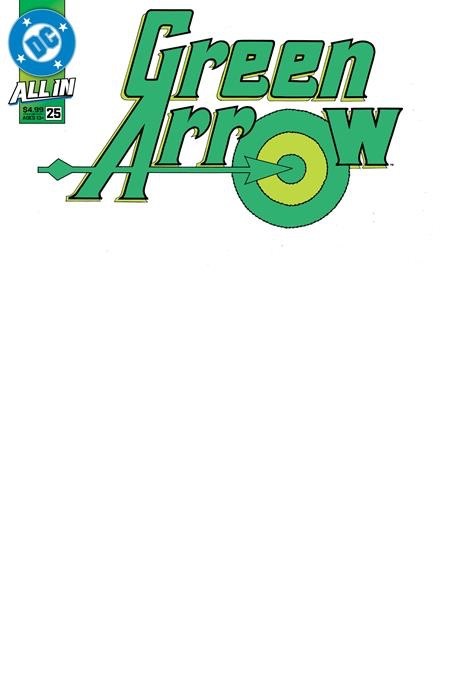 DC Comics Green Arrow #25 Cover E Blank Variant Modern Age 2025