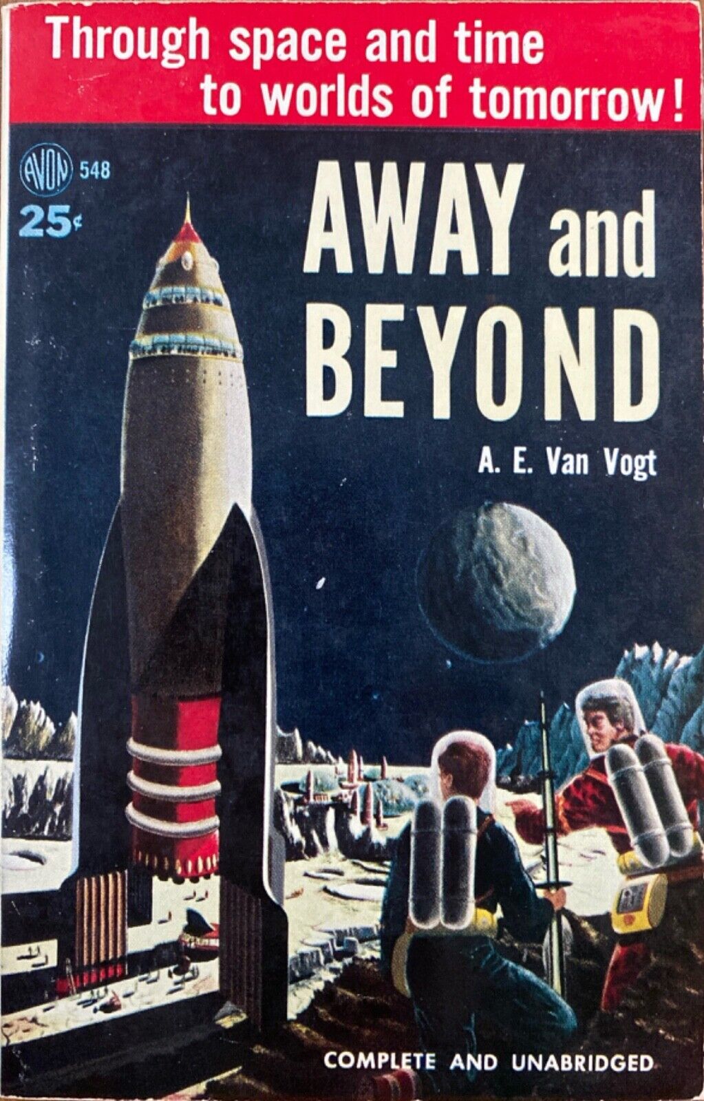 Away and Beyond by A.E. Van Vogt 1952 Avon 548 Paperback First