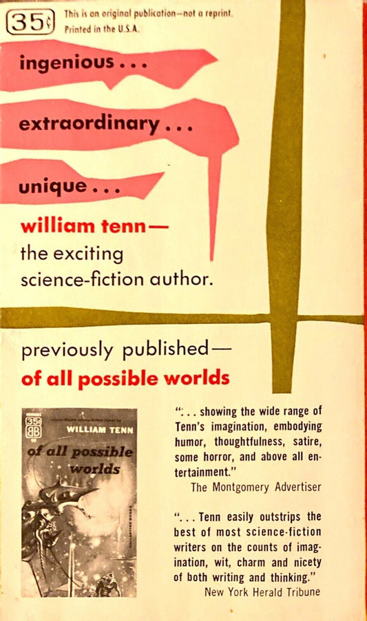The Human Angle by William Tenn 1956 Ballantine 159 Paperback