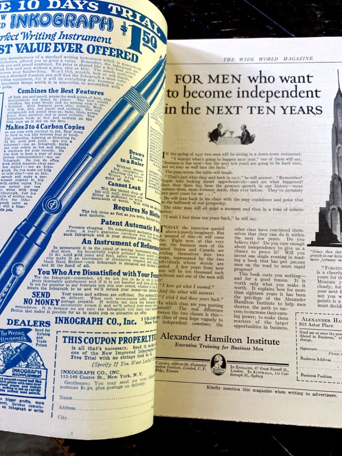 The Wide World Magazine No. 351 Vol. 59 July 1927 London Pulp