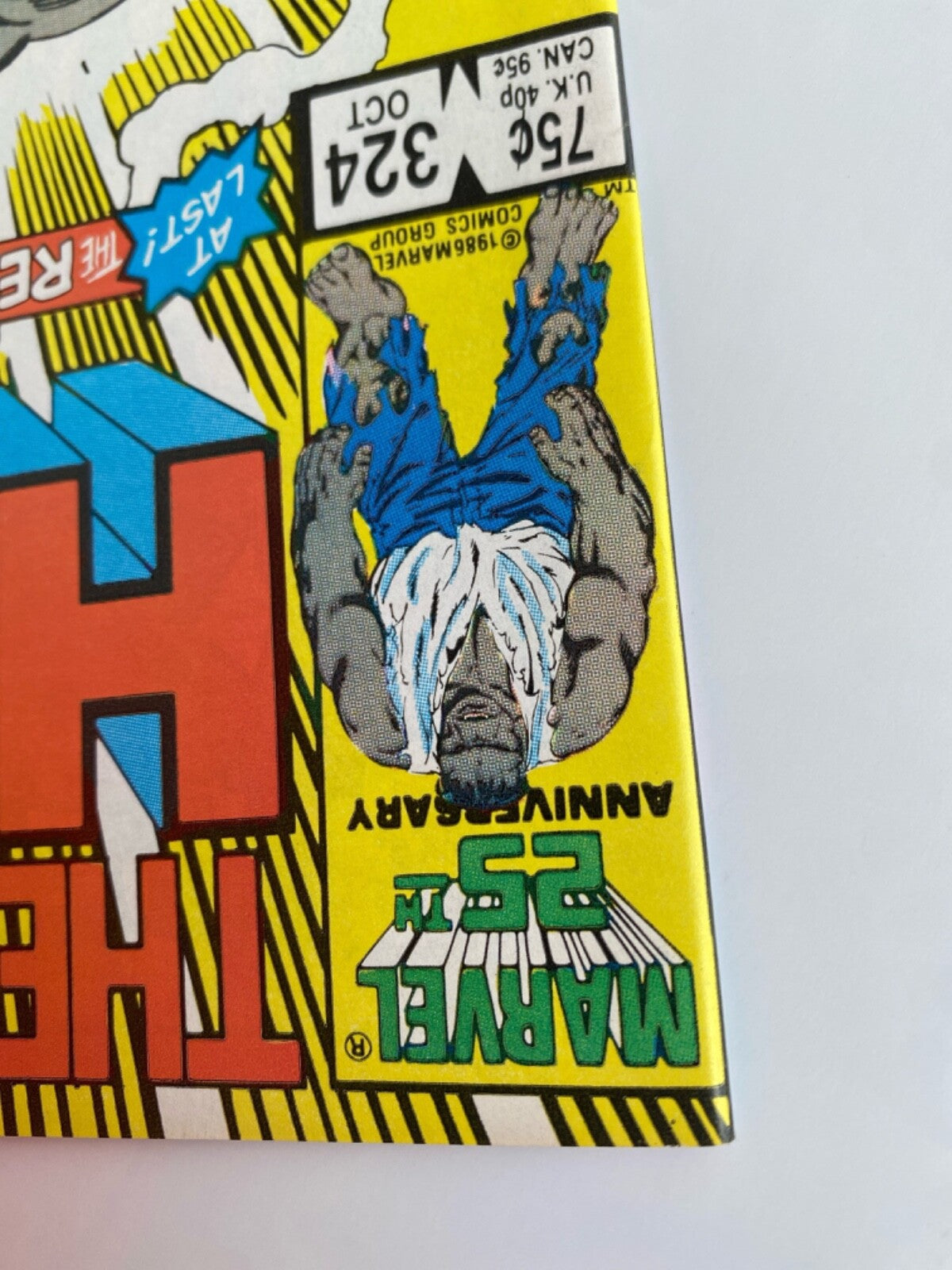 Marvel Comics Incredible Hulk #324 Copper Age 1986 Return of Grey Hulk