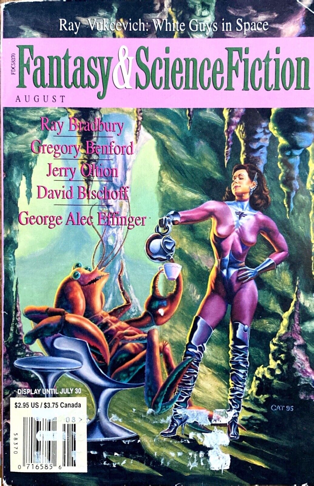 Fantasy & Science Fiction Vol. 91 No. 2 August 1996 Bradbury Benford Bischoff