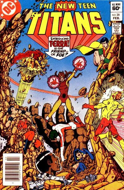 DC Comics New Teen Titans #28 Bronze Age 1983 First Cover Appearance Terra