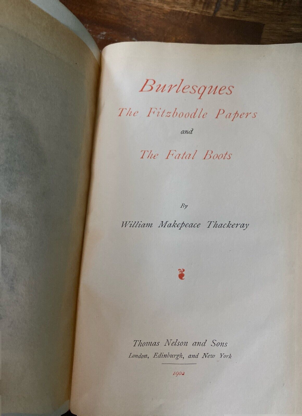 Burlesques, Etc. by W.M. Thackeray 1902 New Century Library Leather