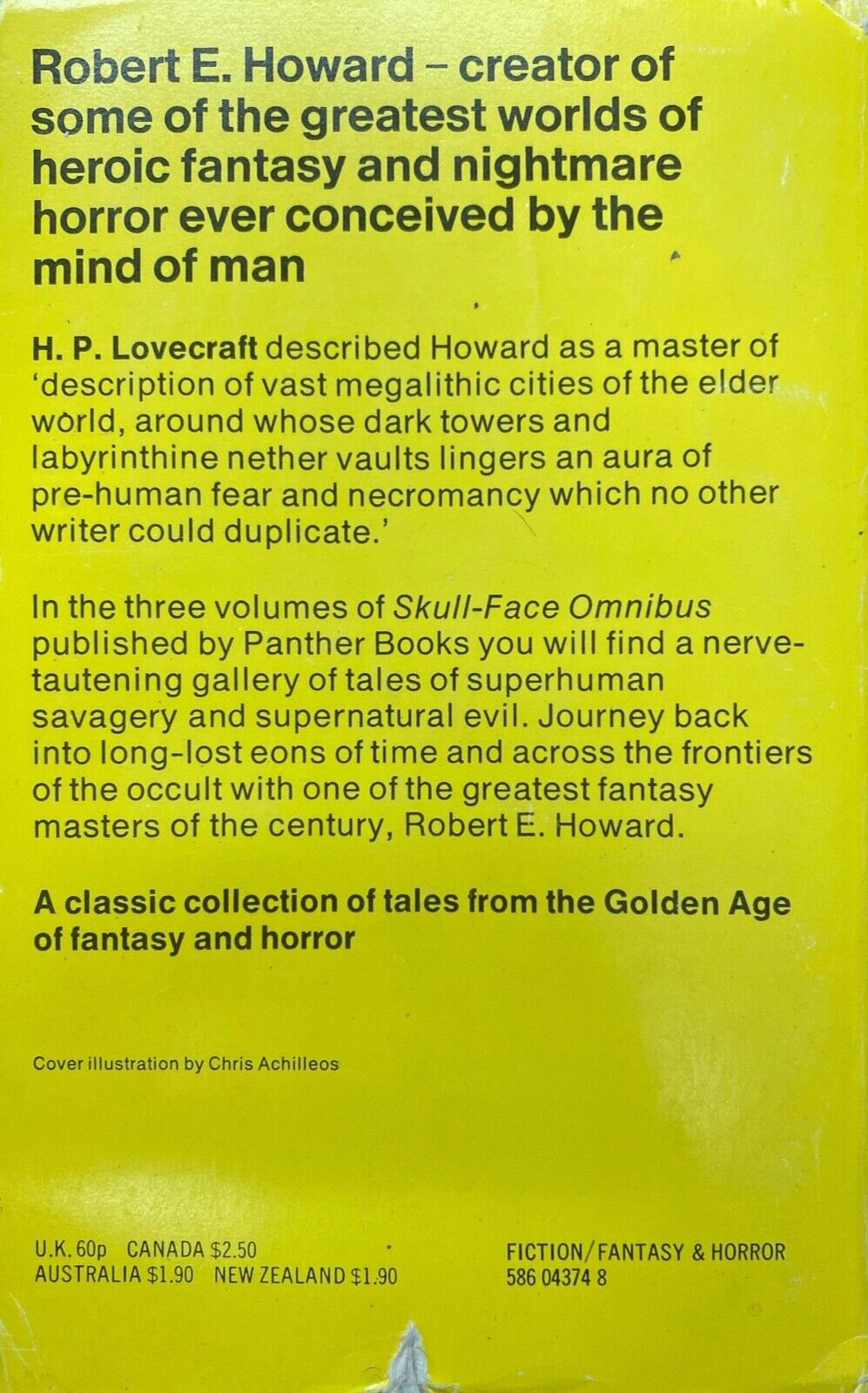 Skull-Face Omnibus Volume 1-3 by Robert E. Howard 1967 Panther Paperback