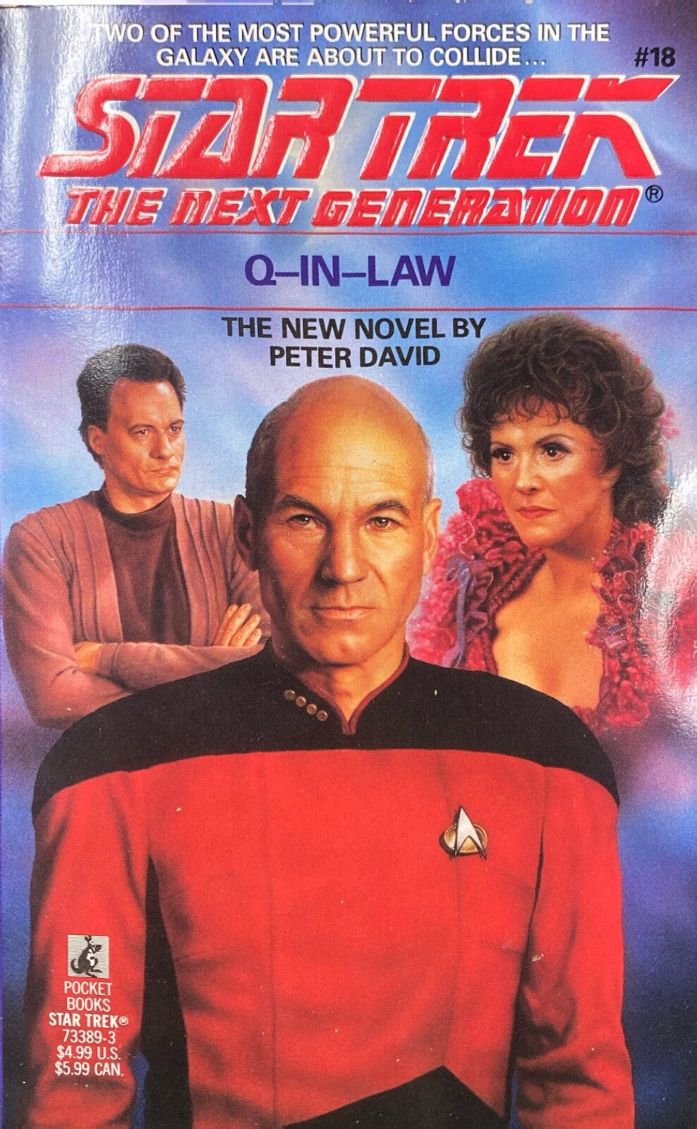 Star Trek: The Next Generation #18 - Q-in-Law by Peter David 1991 Paperback