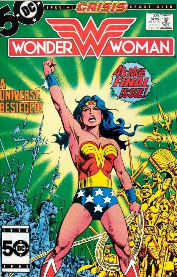 DC Comics Wonder Woman #329 Copper Age 1986 Final Issue Crisis Cross-Over