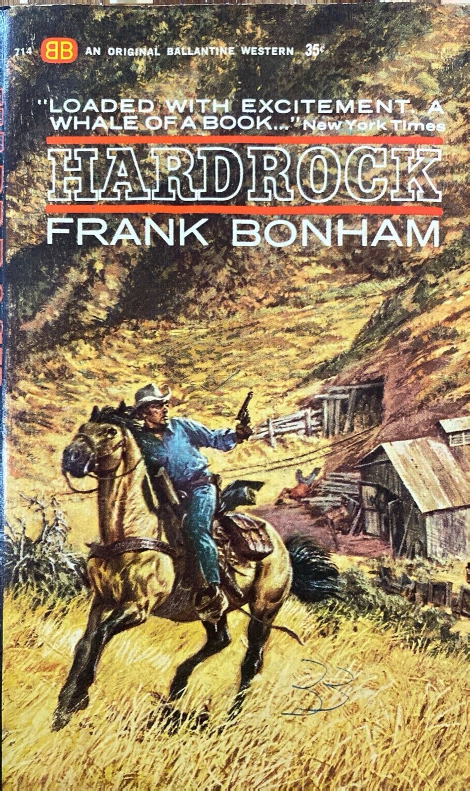 Hardrock by Frank Bonham 1963 Ballantine 714 Paperback