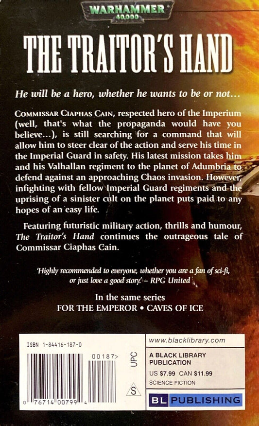 The Traitor's Hand by Sandy Mitchell Black Library Paperback Warhammer 40,000