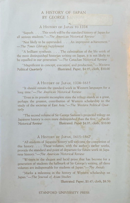 The Agrarian Origins of Modern Japan by Thomas C. Smith 1959 Stanford Press