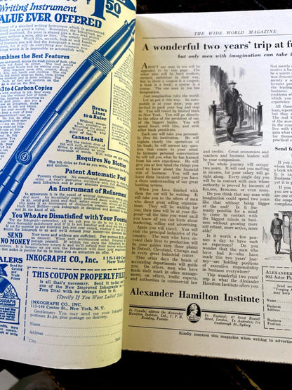 The Wide World Magazine No. 352 Vol. 59 August 1927 London Pulp
