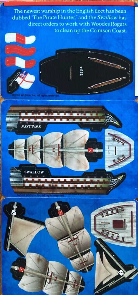 WizKids Pirates CSG of the Revolution 024 HMS Swallow Unpunched