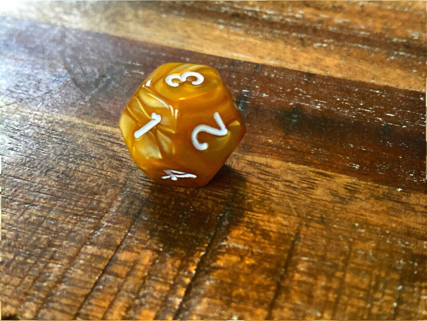 Set of 7 TTRPG Gaming Dice Dungeons & Dragons Pathfinder D20 Tan Marble