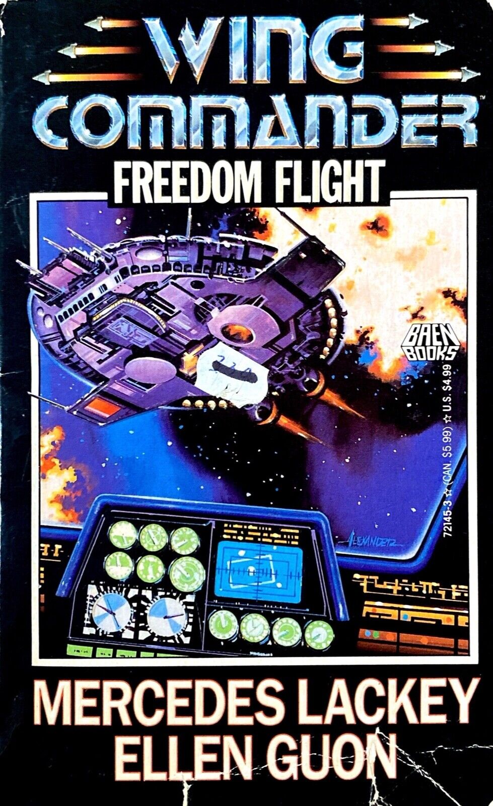 Wing Commander: Freedom Flight by Mercedes Lackey & Ellen Guon Baen Paperback