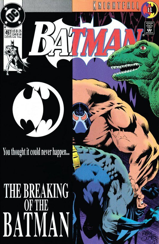 DC Comics Batman #497 Modern Age 1993 Knightfall Bane Breaks Batman