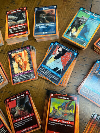 Large Lot of 1400+ Whitewolf Rage: Werewolf - The Apocalypse Cards TCG CCG