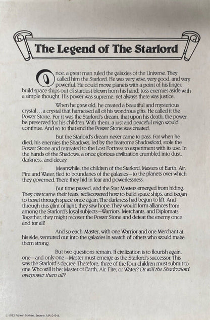 Parker Brothers Shadowlords! Complete Space Combat Diplomacy Game 1983