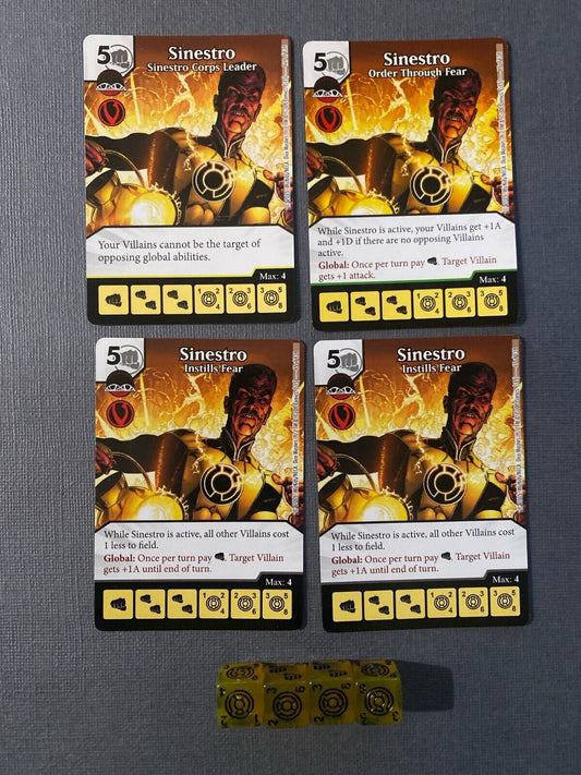 Wizkids DC Dice Masters Justice League Sinestro Set +4 dice