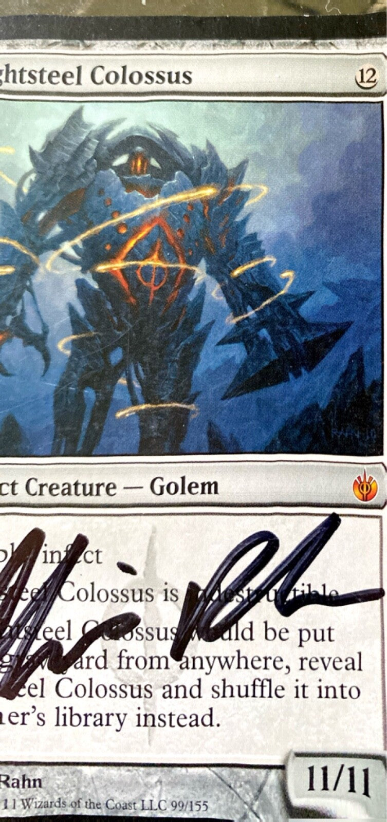 Magic the Gathering (MTG) Blightsteel Colossus Mirrodin Besieged Signed
