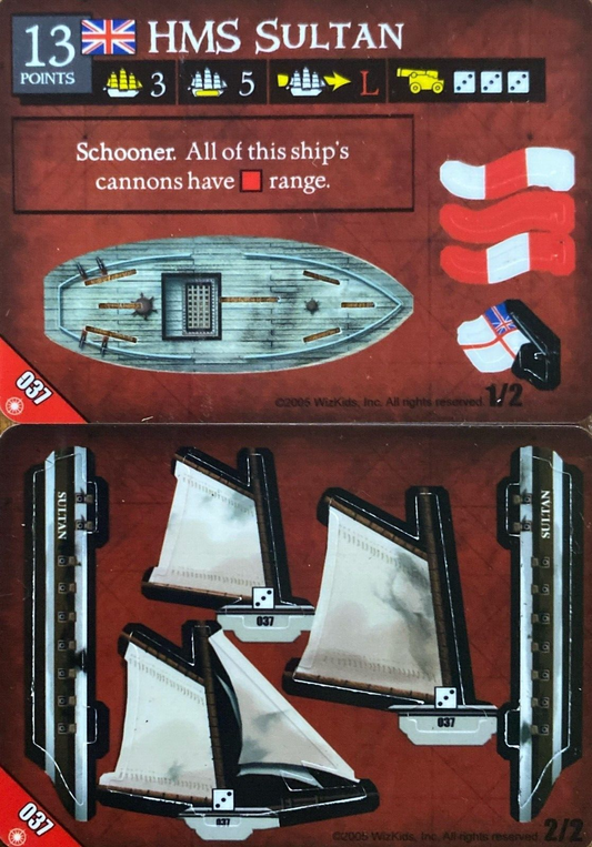 WizKids Pirates CSG of the Crimson Coast 037 HMS Sultan