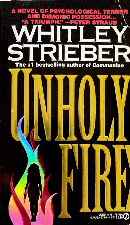 Unholy Fire by Whitely Strieber 1992 Signet Paperback