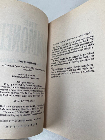 The Summoned by Steven Ray Fulgham 1991 Diamond Paperback