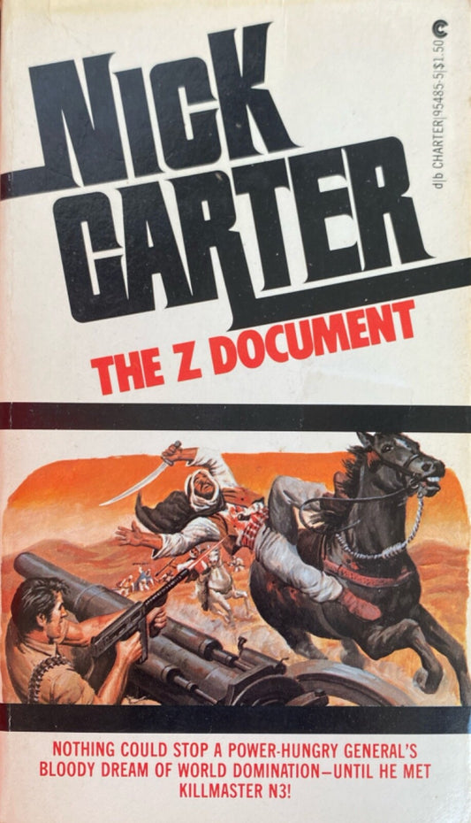 The Z Document by Nick Carter 1975 Charter Paperback Killmaster #5