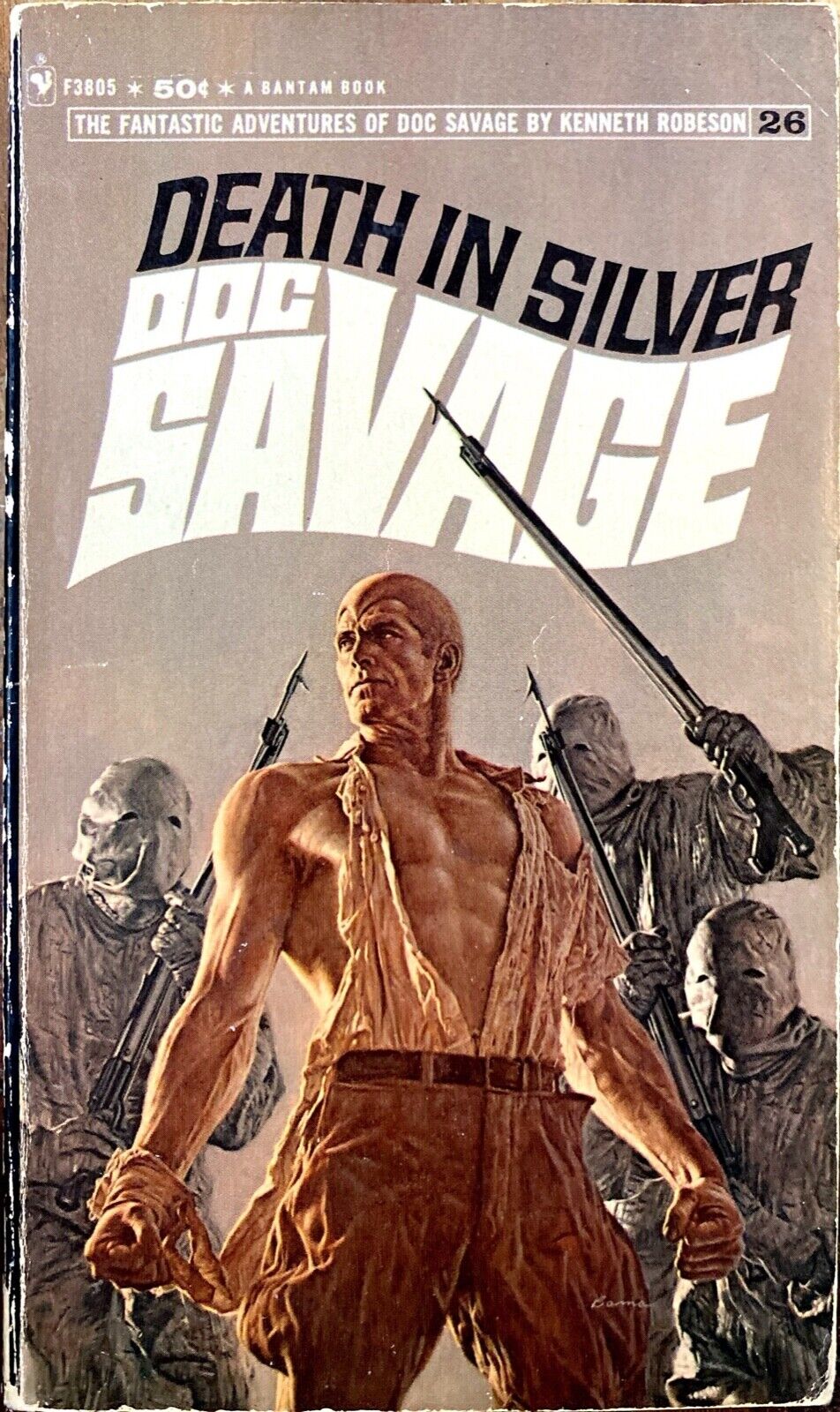 Doc Savage #26: Death in Silver by Kenneth Robeson 1968 Bantam F3805 Paperback