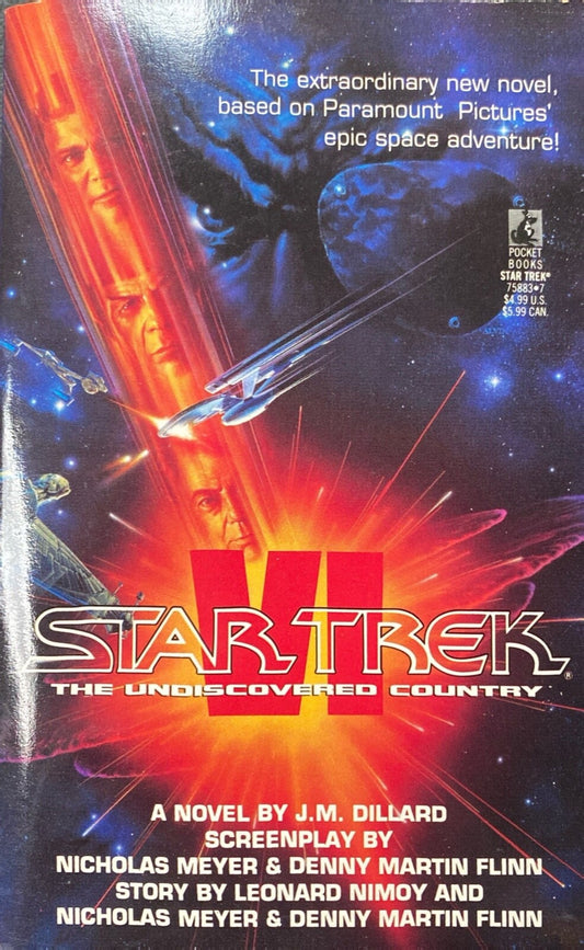 Star Trek VI: The Undiscovered Country by J.M. Dillards 1992 Pocket Paperback