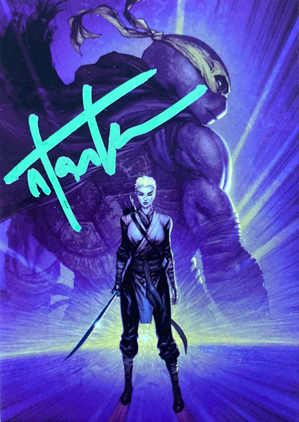 TMNT Teenage Mutant Ninja Turtles Jennika Art Card Signed Tyler Kirkham