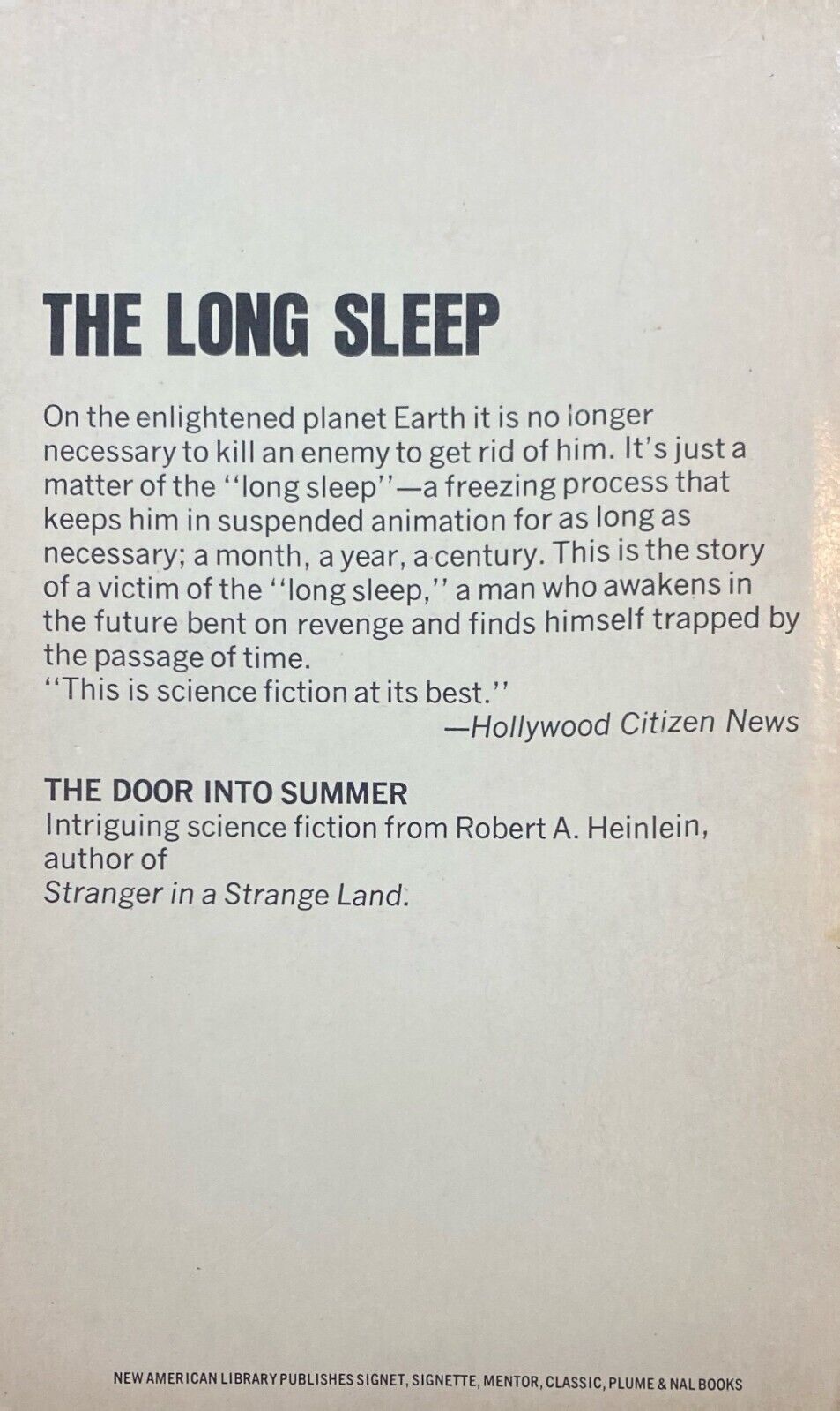The Door Into Summer by Robert Heinlein 1957 Signet Q5693 Paperback