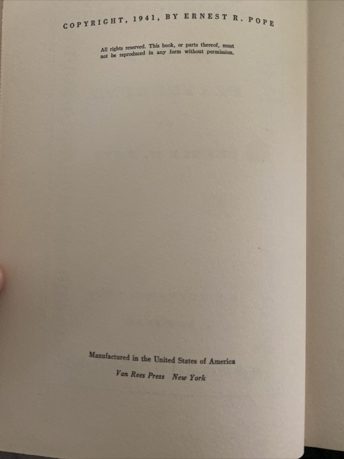 Munich Playground by Ernest R. Pope 1941 Putnam Hardcover First Edition