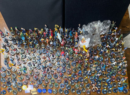 Large Lot 275 WizKids Heroclix Marvel DC Independent Hellboy Batman Rings