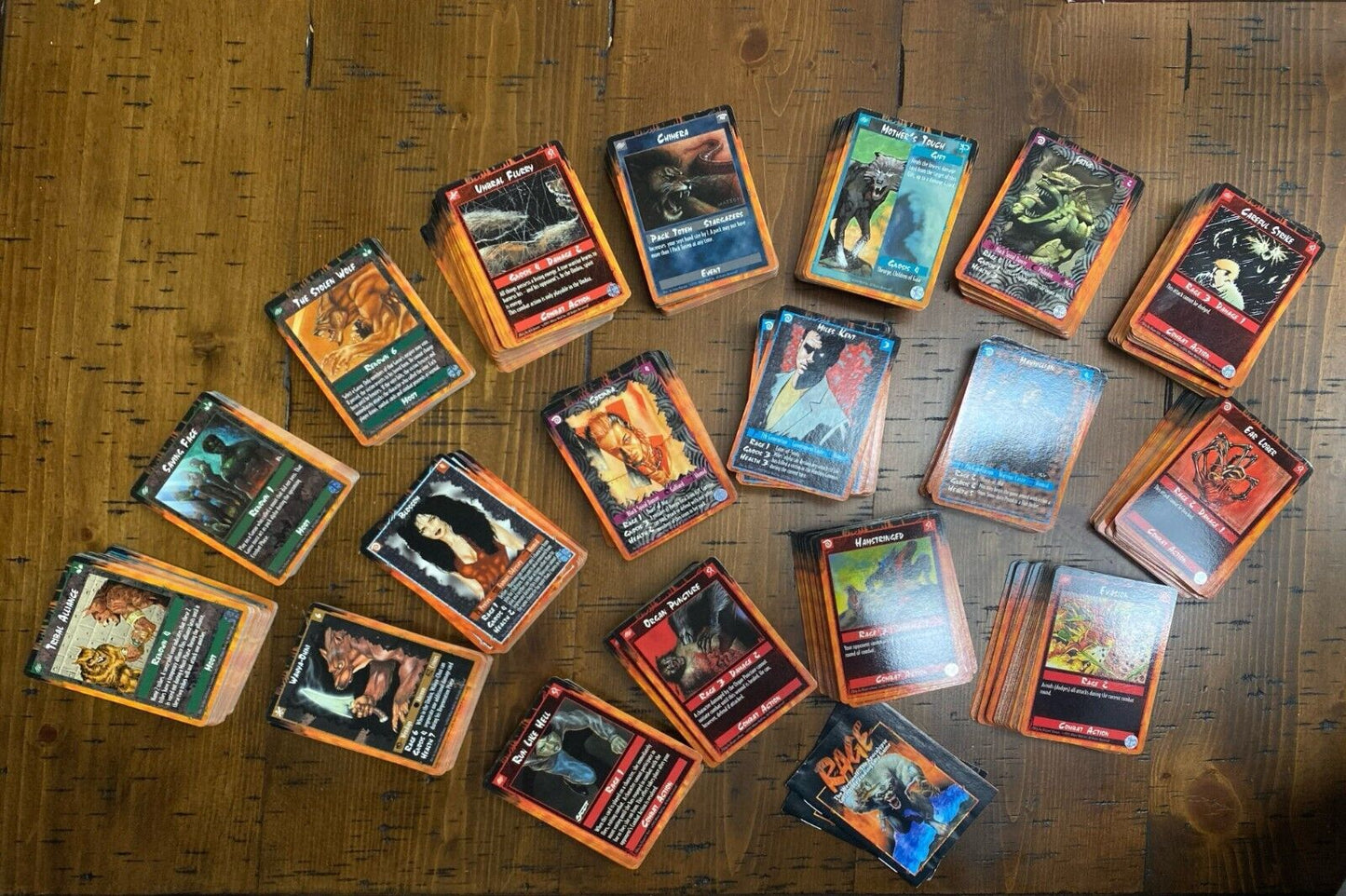 Large Lot of 1400+ Whitewolf Rage: Werewolf - The Apocalypse Cards TCG CCG