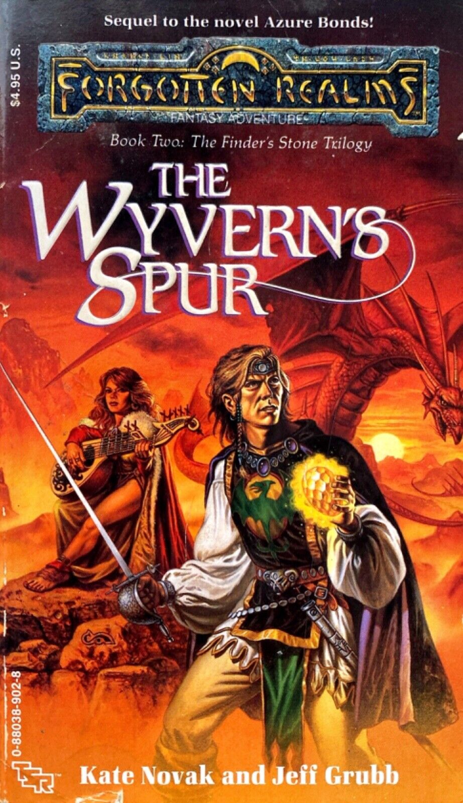 The Wyvern's Spur by Kate Novak & Jeff Grubb 1990 TSR Paperback Forgotten Realms