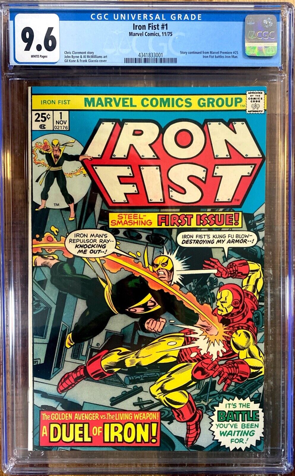 Marvel Comics Iron Fist #1 Bronze Age 1975 CGC 9.6 Blue Label