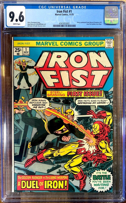 Marvel Comics Iron Fist #1 Bronze Age 1975 CGC 9.6 Blue Label