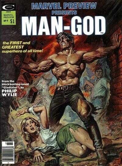 Marvel Preview Magazine #9 Bronze Age 1976 Man-God