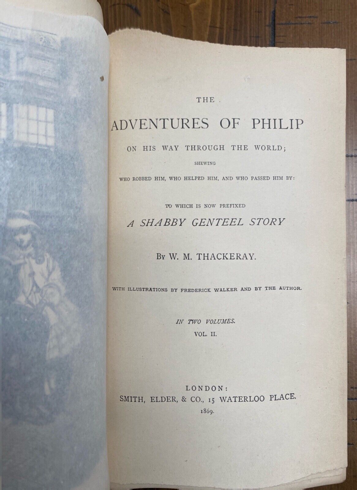 The Adventures of Philip by W.M. Thackeray 1869 Hardcover London (Two Volumes)