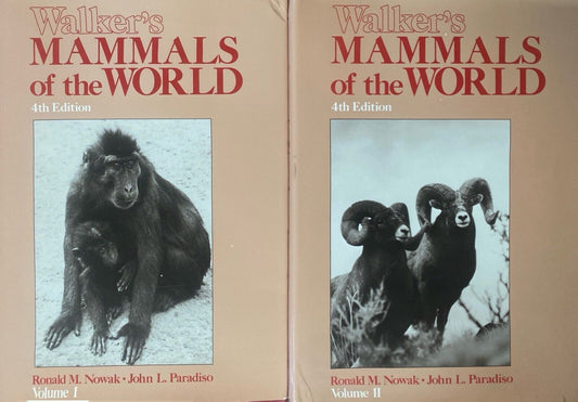 Walker's Mammals of the World 4th Edition Volumes I & II Johns Hopkins Press