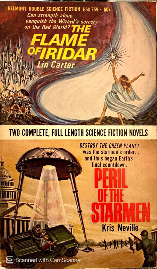 The Flame of Iridar by Carter Peril of the Starmen by Neville 1967Belmont B50579