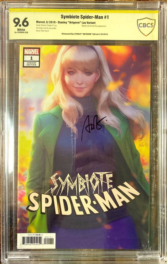Marvel Comics Symbiote Spider-man #1 2019 CBCS 9.6 Artgerm Variant Signed
