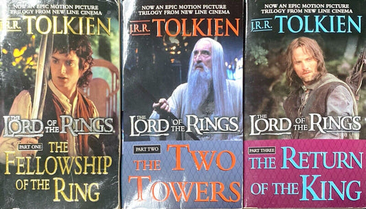 Lords of the Rings Trilogy by J.R.R. Tolkien 2001 Del Rey Paperback Movie Tie-in