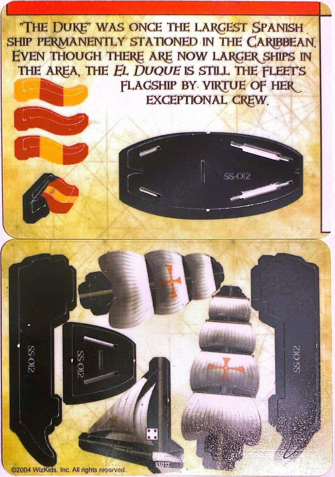 WizKids Pirates CSG of the Spanish Main SS-012 El Duque Unpunched