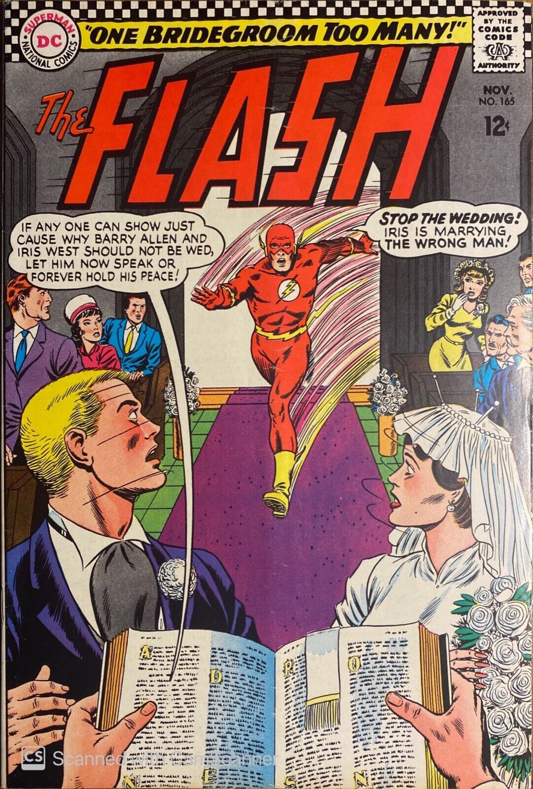 DC Comics The Flash #165 Silver Age 1966 Marriage of Barry Allen and Iris West